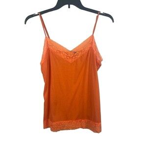Sofia Vergara Bright Orange Adjustable Spaghetti Strap XL Tank Top